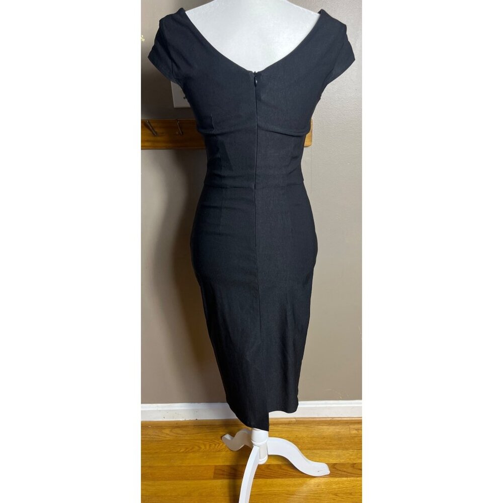 NWT Muxxn Boutique Pencil Dress Midi Cocktail Bodycon Bombshell Elegant Womens S - Picture 2 of 12